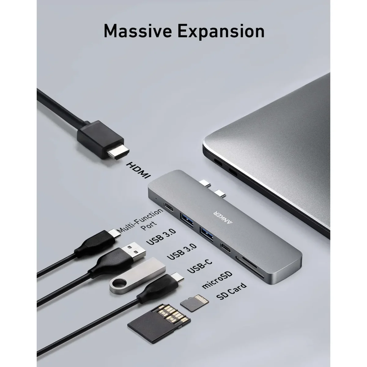 Anker 547 Usb-C Hub (7-In-2, For Macbook)