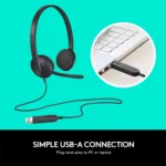 Logitech H340 - Wired USB Computer Headset