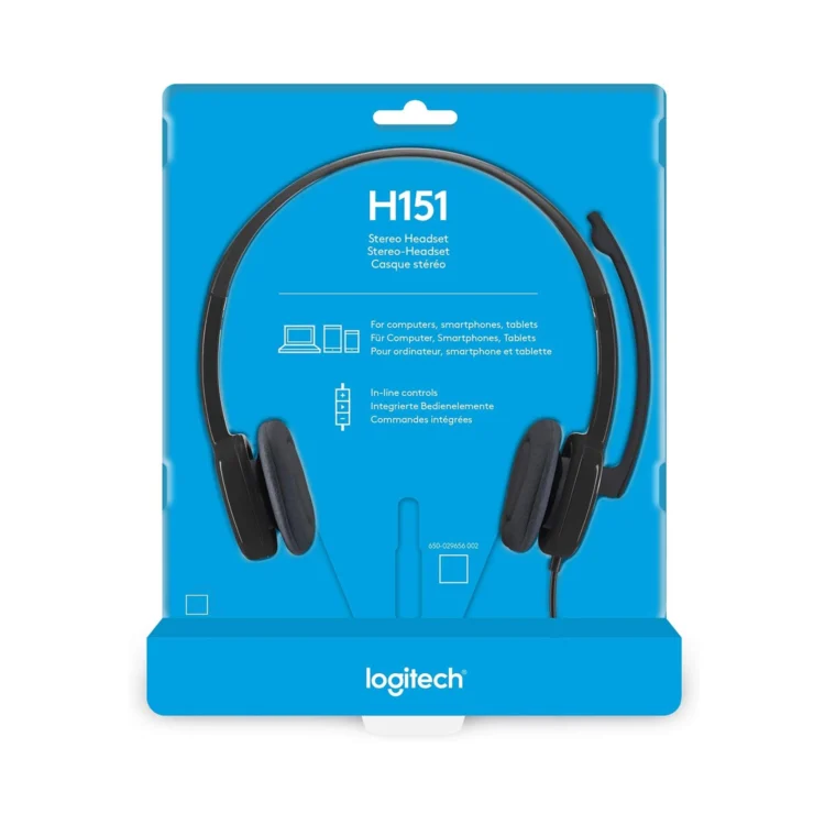 Logitech H151 - Wired Stereo Headset with Noise-Cancelling Mic