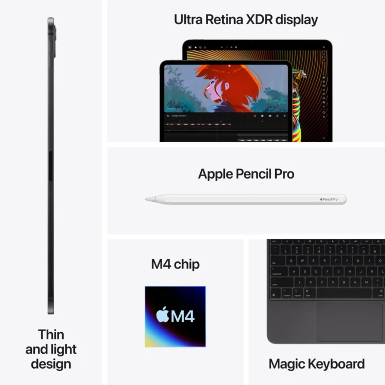 iPad Pro 13″ M4 (7th Gen, WiFi + Cellular, 2024)