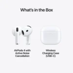 AirPods 4 with Active Noise Cancellation (Wireless Charging, USB-C, White)