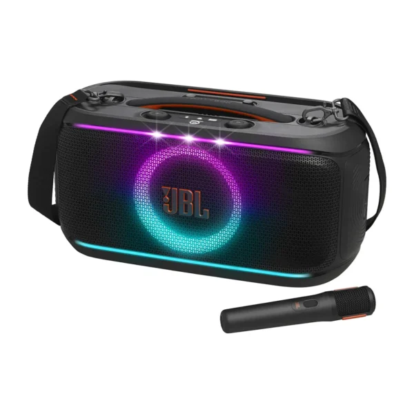 JBL PartyBox On-The-Go 2 Party Speaker with 2 Wireless Microphone